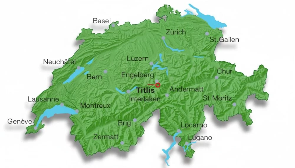 Map Mount Titlis Swiss
